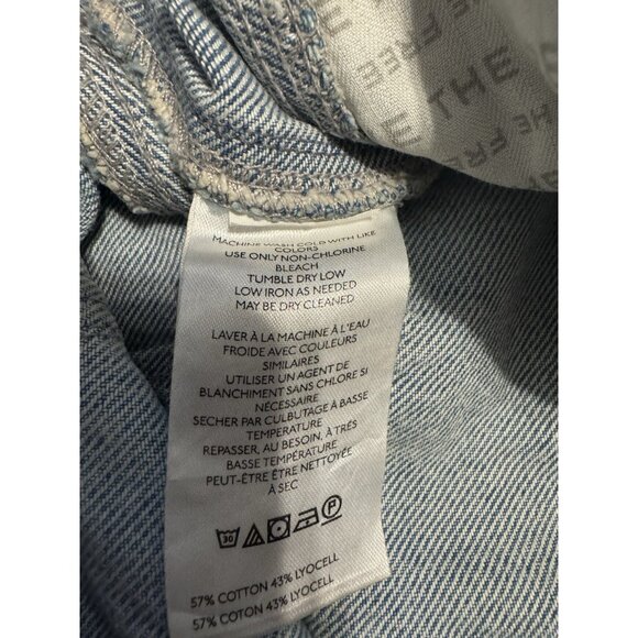 Free People Good Luck Barrel Jeans 26 Ultra Light Wash Denim Distressed NEW - Picture 11 of 15